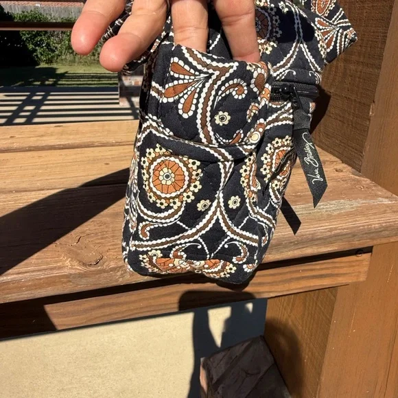 Vera Bradley Black and Tan Paisley Shoulder Bag - Picture 8 of 13